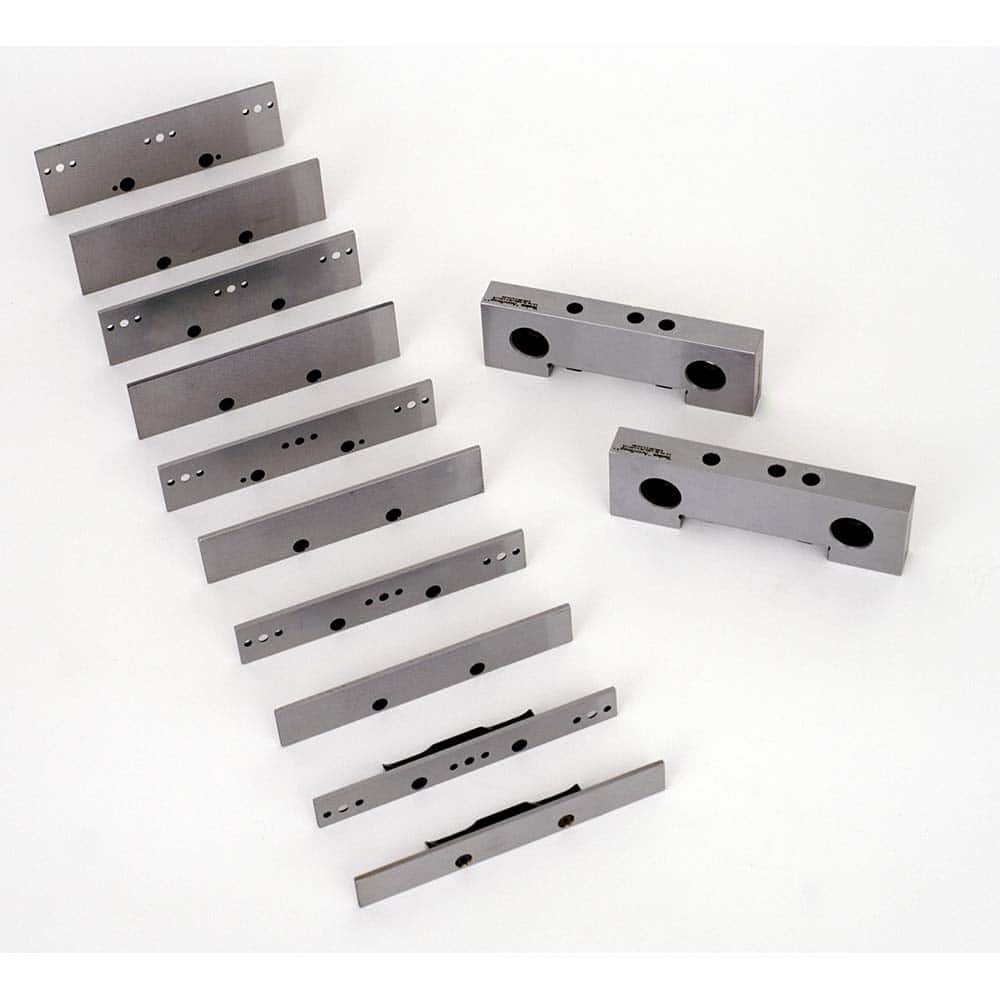 TE-CO - Vise Jaw Sets; Jaw Width (mm): 101.6 ; Jaw Width (Inch): 4 ; Jaw Width (Decimal Inch): 4 ; Set Type: Component Kit ; Material: Steel ; Vise Compatibility: 4" Vises - Exact Industrial Supply