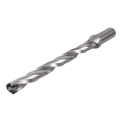 Replaceable Tip Drill: 0.748 to 0.783'' Drill Dia, 7.616″ Max Depth, 1'' Straight-Cylindrical Shank Uses ICP Inserts, 10.86″ OAL, Through Coolant