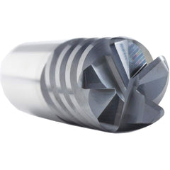 Supermill - 14mm Diam 5 Flute Solid Carbide 0.64mm Corner Radius End Mill - Eagle Tool & Supply