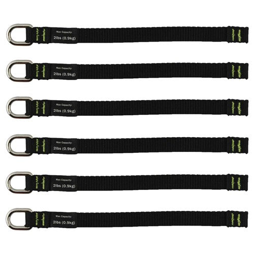 3700 2X-Long Black Web Tool Tails 2Lb 6-Pack - Eagle Tool & Supply