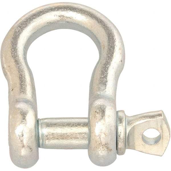 Campbell - 1/2" Nominal Chain Size, 1 Ton Carbon Steel Screw Anchor Shackle - Eagle Tool & Supply