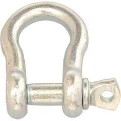 Campbell - 1/2" Nominal Chain Size, 1 Ton Carbon Steel Screw Anchor Shackle - Eagle Tool & Supply