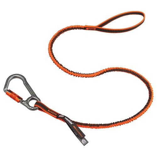3108F Standard Orange Tool Lanyard Single Locking Carabiner - 15Lbs - Eagle Tool & Supply