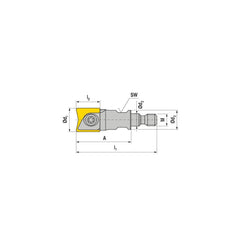 Indexable Ball Nose End Mills; Milling Diameter: 32.00 mm; Maximum Depth Of Cut: 28.00 mm; Shank Diameter: 17.00 mm; Shank Type: Modular; Compatible Insert Style: XOHX; Compatible Insert Size Code: XO.X 32..; Toolholder Style: Carbide Shank; Series: K 200