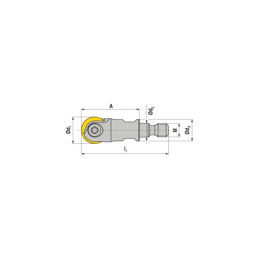 Indexable Ball Nose End Mills; Milling Diameter: 8.00 mm; Maximum Depth Of Cut: 25.00 mm; Shank Diameter: 6.50 mm; Shank Type: Modular; Compatible Insert Style: ROHX; XOHX; Compatible Insert Size Code: RO.X 08..; Toolholder Style: Carbide Shank; Series: K