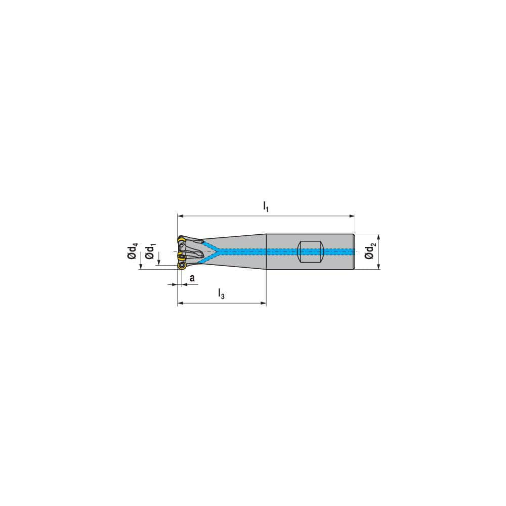 Indexable Ball Nose End Mills; Milling Diameter: 16.00 mm; Maximum Depth Of Cut: 4.00 mm; Maximum Ramping Angle: 5.0; Shank Diameter: 16.00 mm; Shank Type: Weldon Flat; Compatible Insert Style: RDHX; Compatible Insert Size Code: RDHX 0802..; Toolholder St