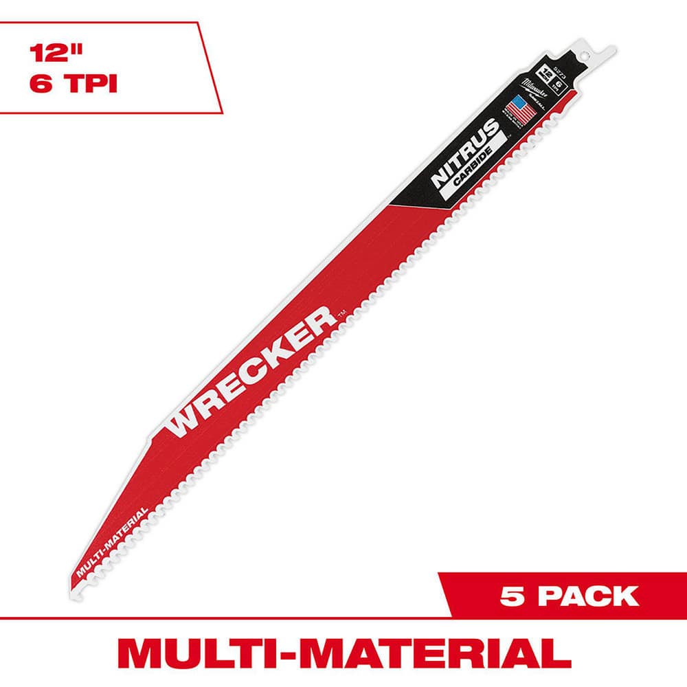 Reciprocating Saw Blade: Solid Carbide Straight, Standard Shank