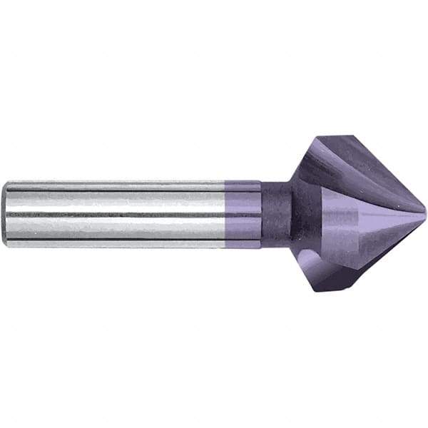 Magafor - 25mm Head Diam, 25/64" Shank Diam, 90° Cobalt Countersink - 2-5/8" OAL, Single End, Straight Shank, Right Hand Cut - Eagle Tool & Supply