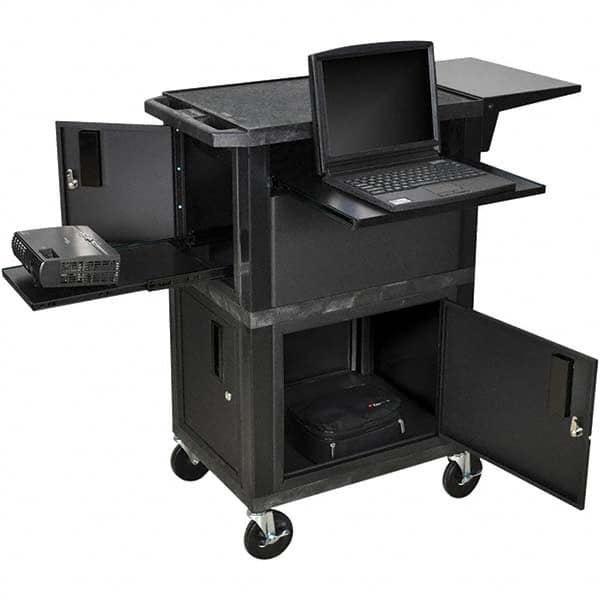 Luxor - Mobile Work Centers Type: Pull-Out Tray Shelf Storage Cabinet Load Capacity (Lb.): 300 - Eagle Tool & Supply