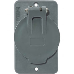 Hubbell Wiring Device-Kellems - Electrical Outlet Box & Switch Box Accessories Accessory Type: Box Cover Material: PBT Resin - Eagle Tool & Supply