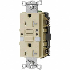 Hubbell Wiring Device-Kellems - GFCI Receptacles Grade: Commercial Color: Ivory - Eagle Tool & Supply