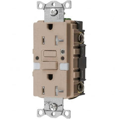 Hubbell Wiring Device-Kellems - GFCI Receptacles Grade: Commercial Color: Almond - Eagle Tool & Supply