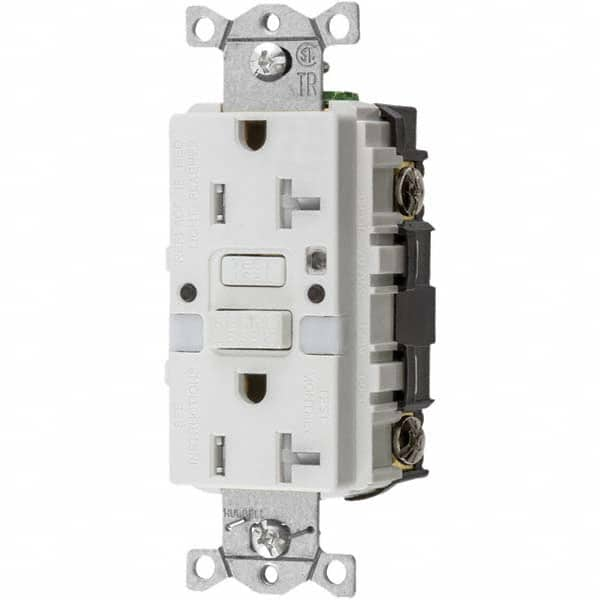 Hubbell Wiring Device-Kellems - GFCI Receptacles Grade: Commercial Color: White - Eagle Tool & Supply