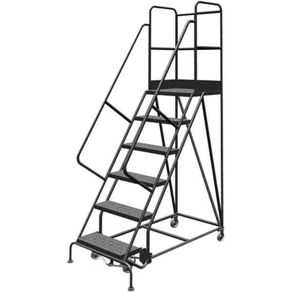 TRI-ARC - Rolling & Wall Mounted Ladders & Platforms Type: Rolling Warehouse Ladder Style: Rolling Platform Ladder - Eagle Tool & Supply