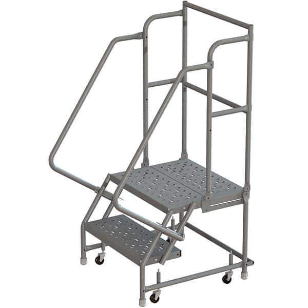 TRI-ARC - Rolling & Wall Mounted Ladders & Platforms Type: Rolling Warehouse Ladder Style: Rolling Platform Ladder - Eagle Tool & Supply