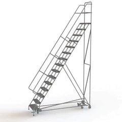TRI-ARC - Rolling & Wall Mounted Ladders & Platforms Type: All-Directional Ladder Style: Forward Descent 50 Degree Incline - Eagle Tool & Supply