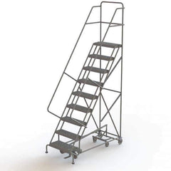 TRI-ARC - Rolling & Wall Mounted Ladders & Platforms Type: All-Directional Ladder Style: Forward Descent 50 Degree Incline - Eagle Tool & Supply