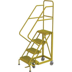 TRI-ARC - Rolling & Wall Mounted Ladders & Platforms Type: Stairway Slope Ladder Style: Forward Descent 50 Degree Incline - Eagle Tool & Supply