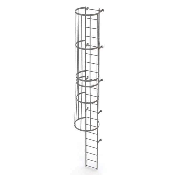 TRI-ARC - Rolling & Wall Mounted Ladders & Platforms Type: Fixed Ladder Style: Safety Cage - Eagle Tool & Supply