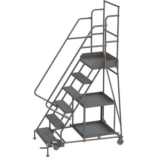 TRI-ARC - Rolling & Wall Mounted Ladders & Platforms Type: Stock-Picking Ladder Style: Rolling Safety Stock Picking Ladder - Eagle Tool & Supply