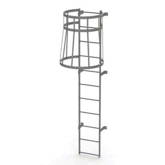 TRI-ARC - Rolling & Wall Mounted Ladders & Platforms Type: Fixed Ladder Style: Safety Cage - Eagle Tool & Supply