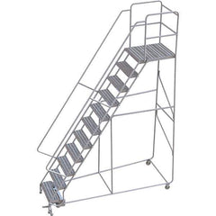 TRI-ARC - Rolling & Wall Mounted Ladders & Platforms Type: Rolling Warehouse Ladder Style: Rolling Safety Ladder - Eagle Tool & Supply