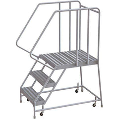 TRI-ARC - Rolling & Wall Mounted Ladders & Platforms Type: Rolling Warehouse Ladder Style: Rolling Safety Ladder - Eagle Tool & Supply