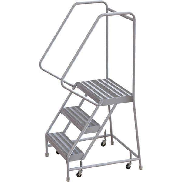 TRI-ARC - Rolling & Wall Mounted Ladders & Platforms Type: Rolling Warehouse Ladder Style: Rolling Safety Ladder - Eagle Tool & Supply