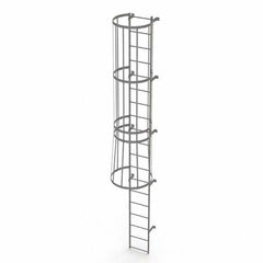TRI-ARC - Rolling & Wall Mounted Ladders & Platforms Type: Fixed Ladder Style: Safety Cage - Eagle Tool & Supply