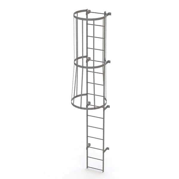 TRI-ARC - Rolling & Wall Mounted Ladders & Platforms Type: Fixed Ladder Style: Safety Cage - Eagle Tool & Supply