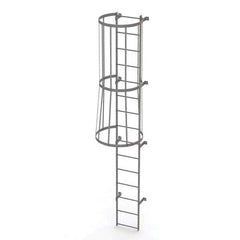 TRI-ARC - Rolling & Wall Mounted Ladders & Platforms Type: Fixed Ladder Style: Safety Cage - Eagle Tool & Supply