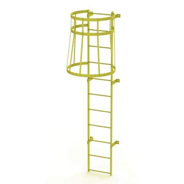 TRI-ARC - Rolling & Wall Mounted Ladders & Platforms Type: Fixed Ladder Style: Safety Cage - Eagle Tool & Supply