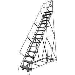 TRI-ARC - Rolling & Wall Mounted Ladders & Platforms Type: All-Directional Ladder Style: Rolling Safety Ladder - Eagle Tool & Supply