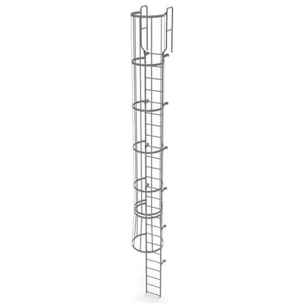 TRI-ARC - Rolling & Wall Mounted Ladders & Platforms Type: Fixed Ladder Style: Safety Cage - Eagle Tool & Supply