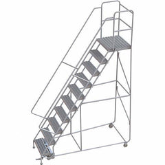 TRI-ARC - Rolling & Wall Mounted Ladders & Platforms Type: Rolling Warehouse Ladder Style: Rolling Safety Ladder - Eagle Tool & Supply