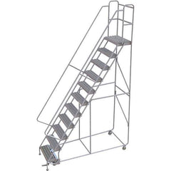 TRI-ARC - Rolling & Wall Mounted Ladders & Platforms Type: Rolling Warehouse Ladder Style: Rolling Safety Ladder - Eagle Tool & Supply