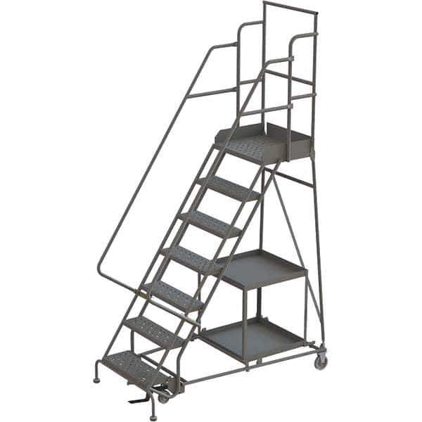 TRI-ARC - Rolling & Wall Mounted Ladders & Platforms Type: Stock-Picking Ladder Style: Rolling Safety Stock Picking Ladder - Eagle Tool & Supply