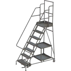 TRI-ARC - Rolling & Wall Mounted Ladders & Platforms Type: Stock-Picking Ladder Style: Rolling Safety Stock Picking Ladder - Eagle Tool & Supply