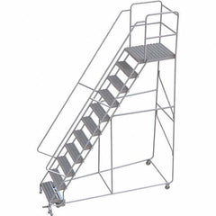 TRI-ARC - Rolling & Wall Mounted Ladders & Platforms Type: Rolling Warehouse Ladder Style: Rolling Safety Ladder - Eagle Tool & Supply