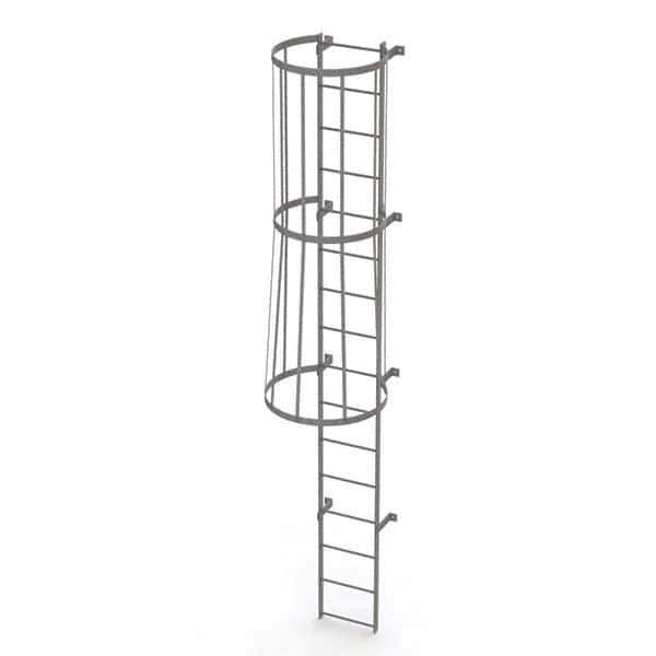TRI-ARC - Rolling & Wall Mounted Ladders & Platforms Type: Fixed Ladder Style: Safety Cage - Eagle Tool & Supply