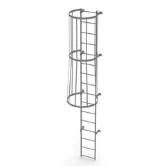 TRI-ARC - Rolling & Wall Mounted Ladders & Platforms Type: Fixed Ladder Style: Safety Cage - Eagle Tool & Supply
