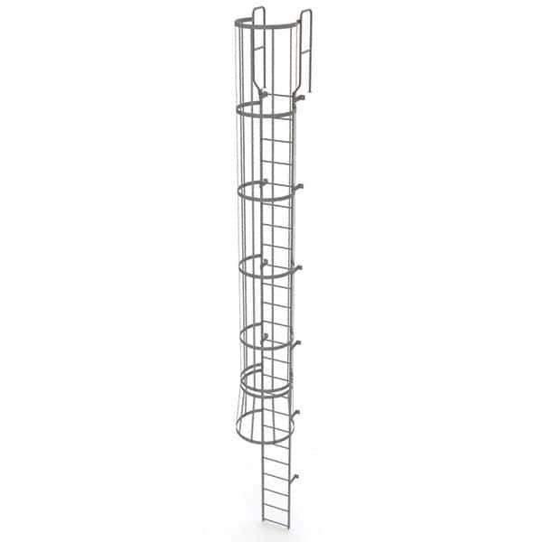 TRI-ARC - Rolling & Wall Mounted Ladders & Platforms Type: Fixed Ladder Style: Safety Cage - Eagle Tool & Supply
