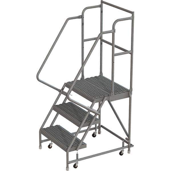 TRI-ARC - Rolling & Wall Mounted Ladders & Platforms Type: Rolling Warehouse Ladder Style: Rolling Platform Ladder - Eagle Tool & Supply
