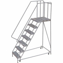 TRI-ARC - Rolling & Wall Mounted Ladders & Platforms Type: Rolling Warehouse Ladder Style: Rolling Safety Ladder - Eagle Tool & Supply