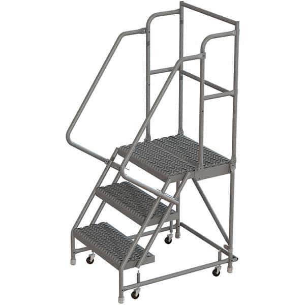 TRI-ARC - Rolling & Wall Mounted Ladders & Platforms Type: Rolling Warehouse Ladder Style: Rolling Platform Ladder - Eagle Tool & Supply