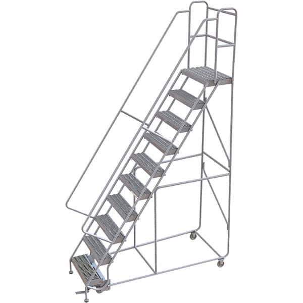 TRI-ARC - Rolling & Wall Mounted Ladders & Platforms Type: Rolling Warehouse Ladder Style: Rolling Safety Ladder - Eagle Tool & Supply