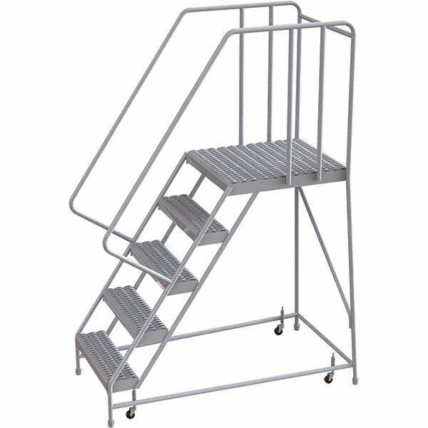 TRI-ARC - Rolling & Wall Mounted Ladders & Platforms Type: Rolling Warehouse Ladder Style: Rolling Safety Ladder - Eagle Tool & Supply