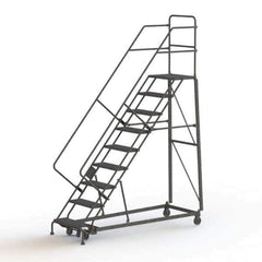 TRI-ARC - Rolling & Wall Mounted Ladders & Platforms Type: Stairway Slope Ladder Style: Rolling Safety Ladder - Eagle Tool & Supply