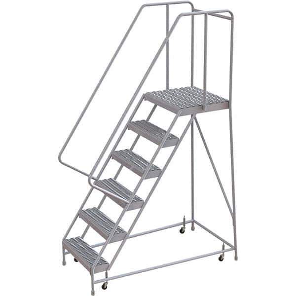 TRI-ARC - Rolling & Wall Mounted Ladders & Platforms Type: Rolling Warehouse Ladder Style: Rolling Safety Ladder - Eagle Tool & Supply