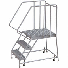 TRI-ARC - Rolling & Wall Mounted Ladders & Platforms Type: Rolling Warehouse Ladder Style: Rolling Safety Ladder - Eagle Tool & Supply